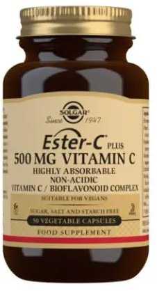 "Solgar Ester-C Plus" 500 mg vitamino C augalinės kapsulės - 50 vnt. pakuotėje