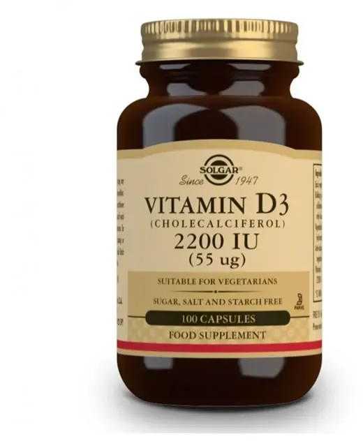 Solgar Vitaminas D3 2200 TV (55 mcg) 100 kapsulių