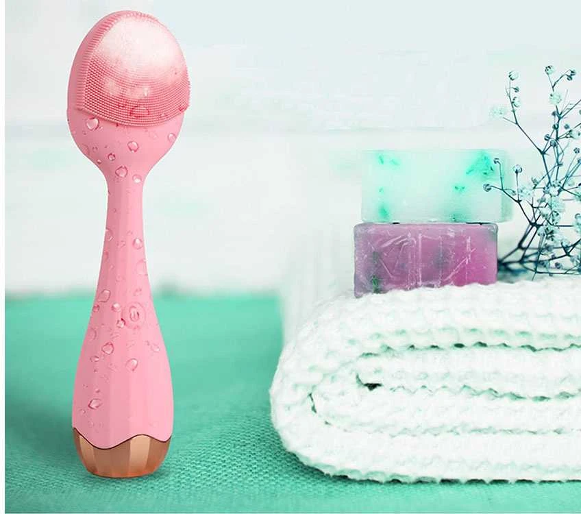 Veido valymo šepetėlis su masažu IPX5, 18 cm