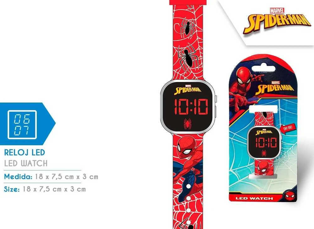 Kids Licensing Spiderman LED laikrodis