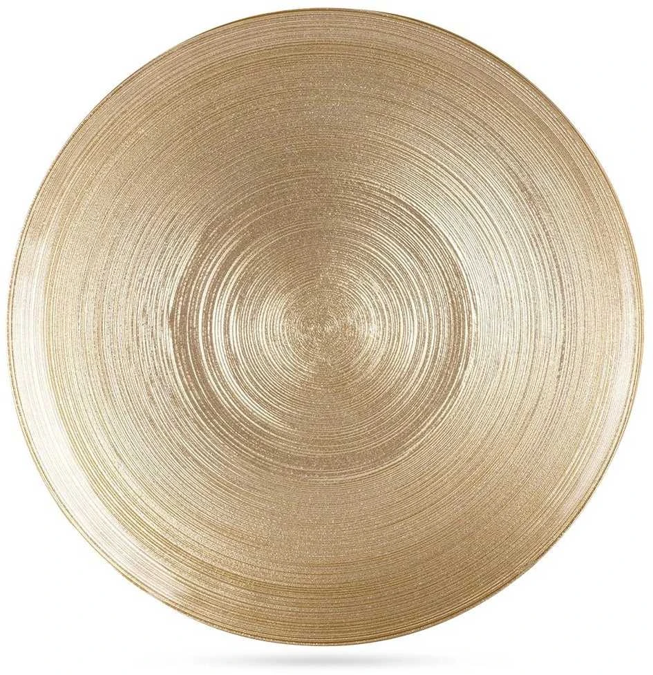 Nežinomas Serviravimo lėkštė, 28 cm, aukso, stiklas