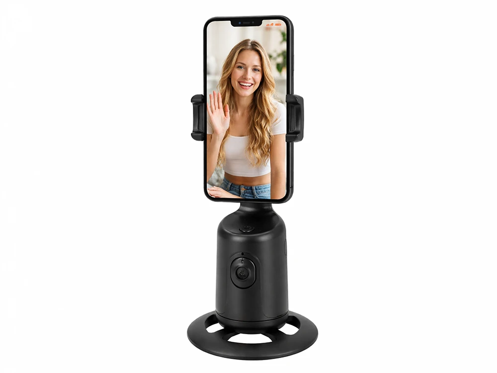 Sukiojamas telefono stovas, 360° su stabilizatoriumi, veido sekimas