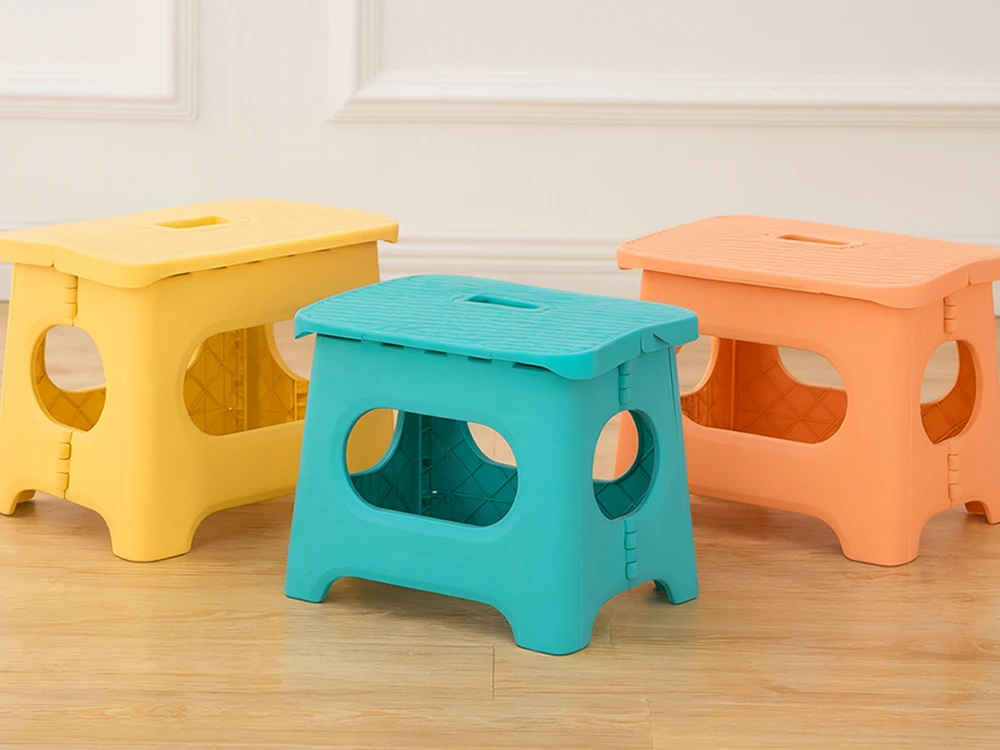 Plastikinė sulankstoma taburetė su rankena, 20x18,5x23,5 cm