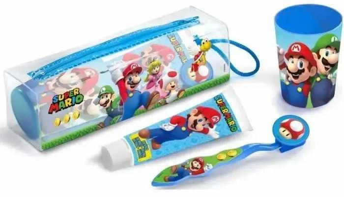 rinkinys Cartoon Toiletry Bag Super Mario Oral Dantų pasta Toothbrush Cup