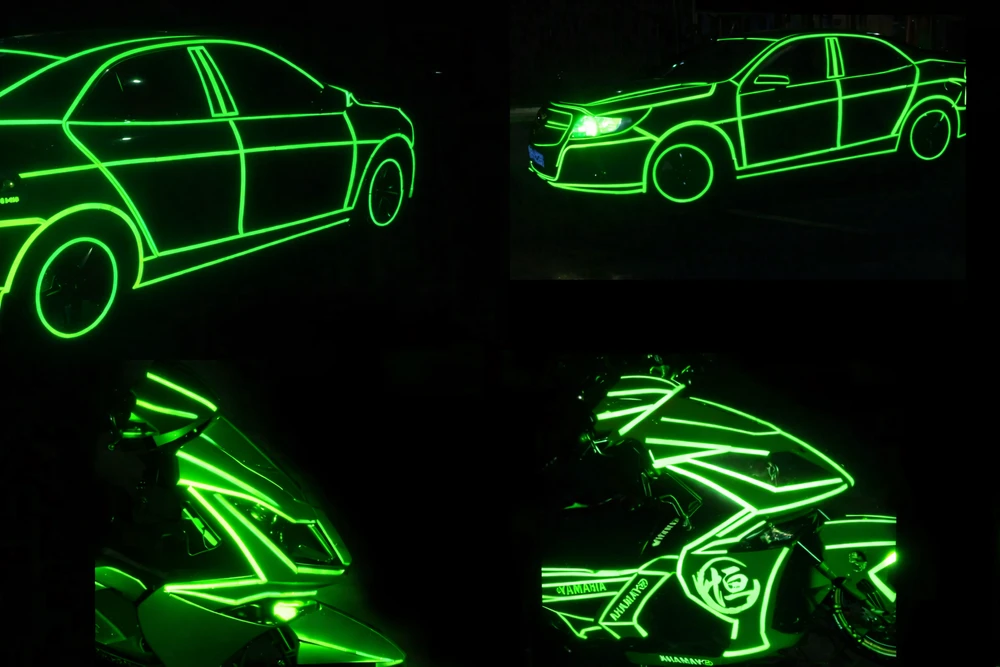 Šviesą Atspindinti juosta dviračiams, motociklams ir automobiliams, lipdukas 8m