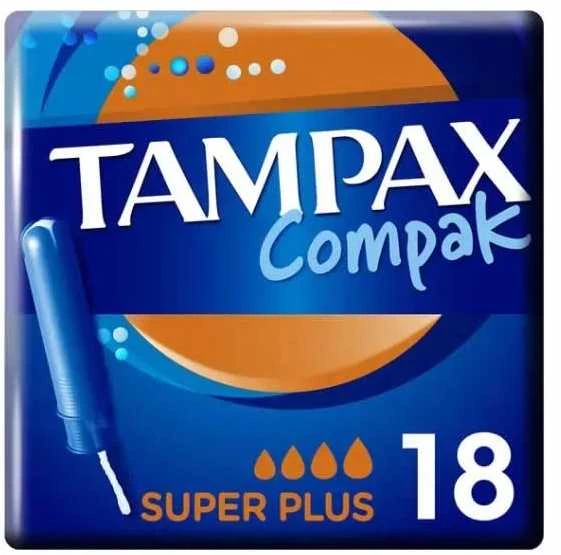 Tampax Compak S Plus 18 tamponų