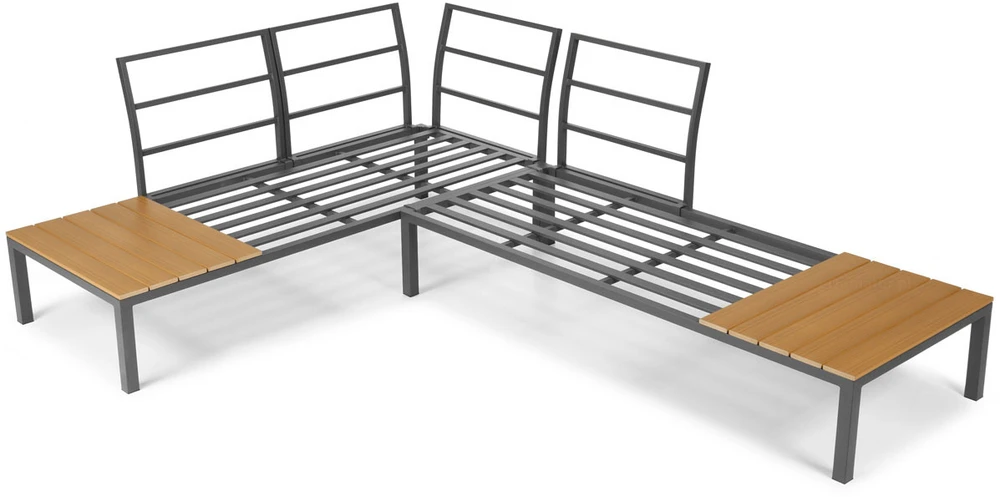Terasos baldai LAGOS lauko kampinė sofa su moduline konstrukcija
