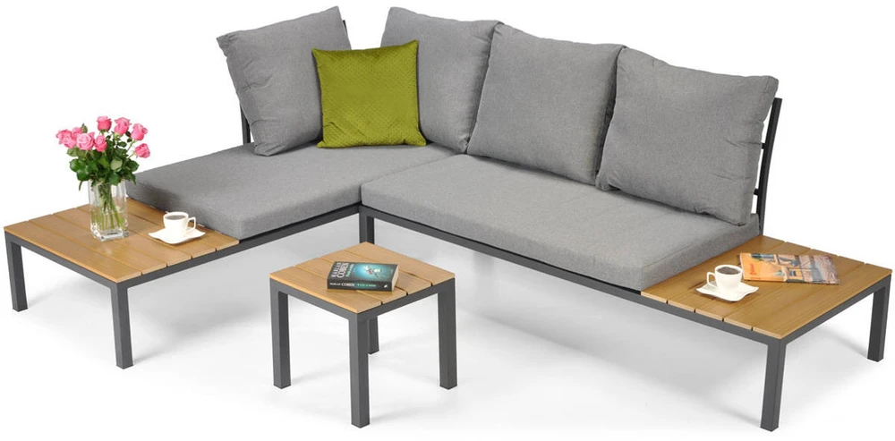 Terasos baldai LAGOS lauko kampinė sofa su moduline konstrukcija