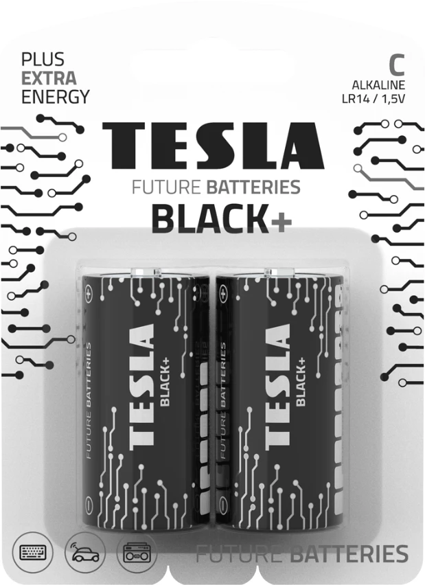 Tesla Black+ C tipo baterijos pakuotė