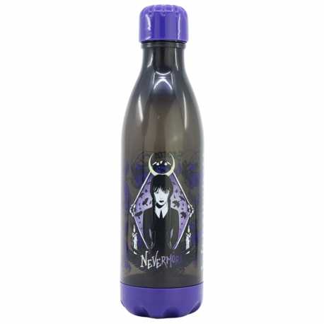 Plastikinis buteliukas su Wednesday serialo motyvu, 600 ml