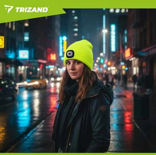 Žieminė kepurė su žibintuvėliu - geltona Trizand 22664