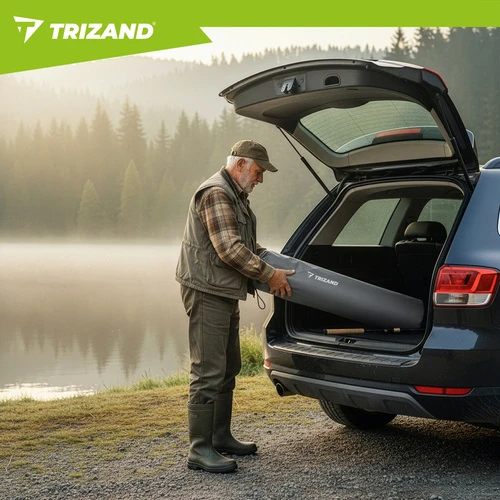 Trizand Juodas ir pilka žvejybos kėdė