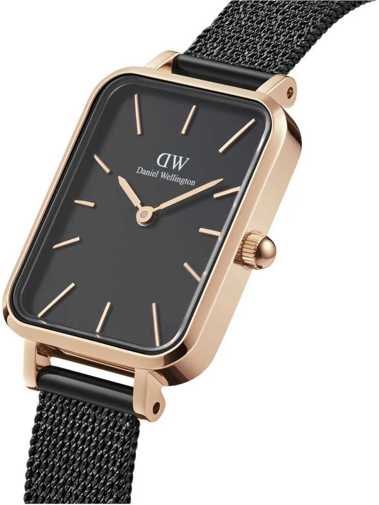 Daniel Wellington Moteriškas Laikrodis DW00100433 - Quadro Juodas/Rozinis Aukso