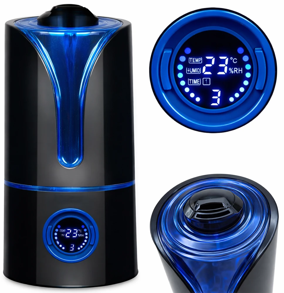 Oro drėkintuvas ultragarsinis su LED apšvietimu ir laikmačiu, 3L