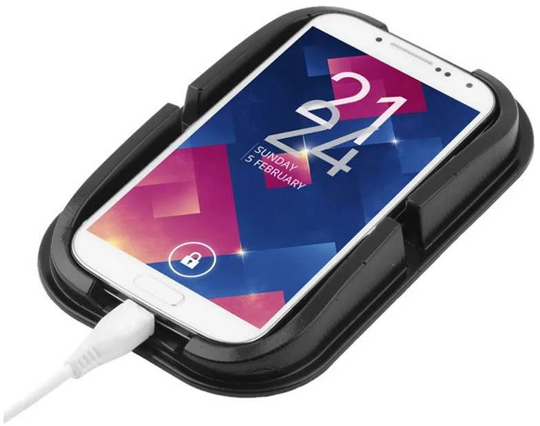 Sticky non-slip mat for phones