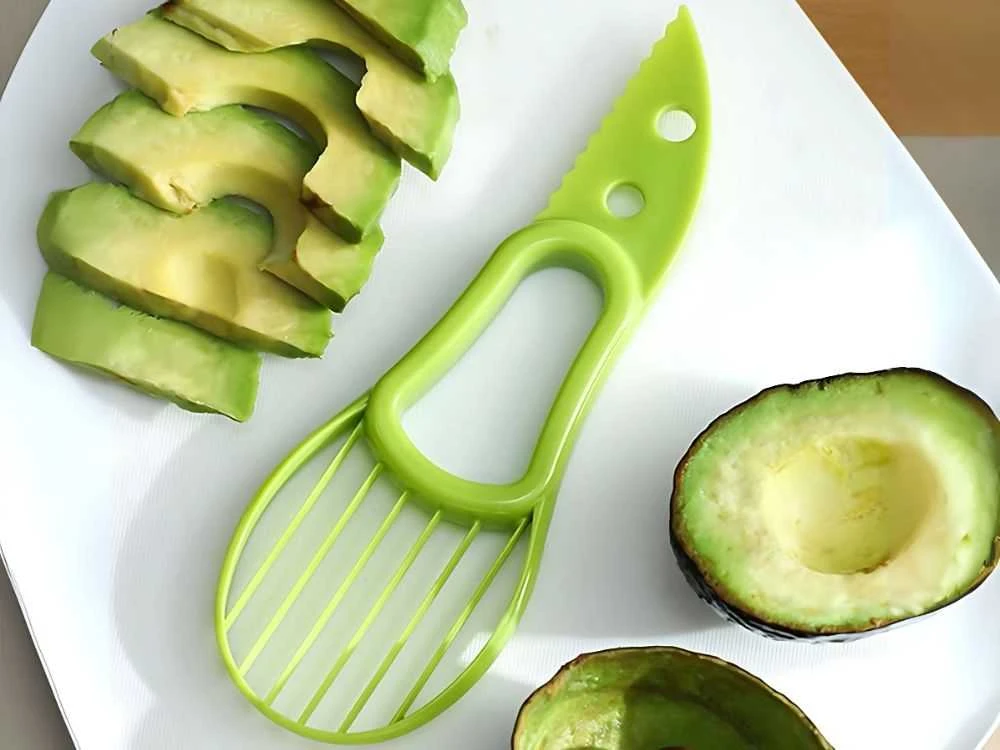 Daugiafunkcinė avokadų pjaustyklė su ergonomine rankena