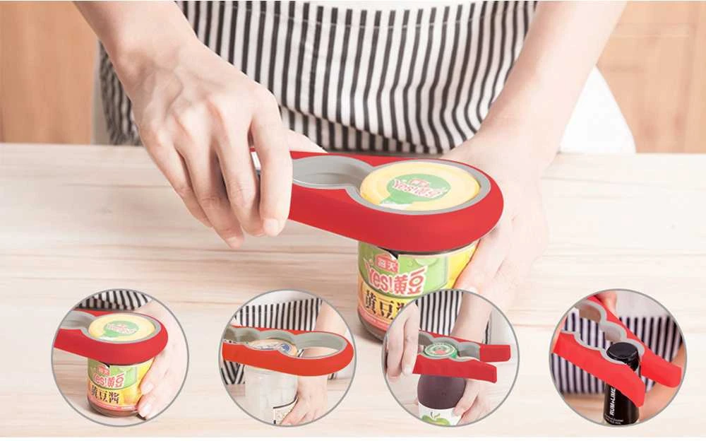 Universalus 4-in-1 stiklainio ir butelio atidarytuvas 22,5 cm