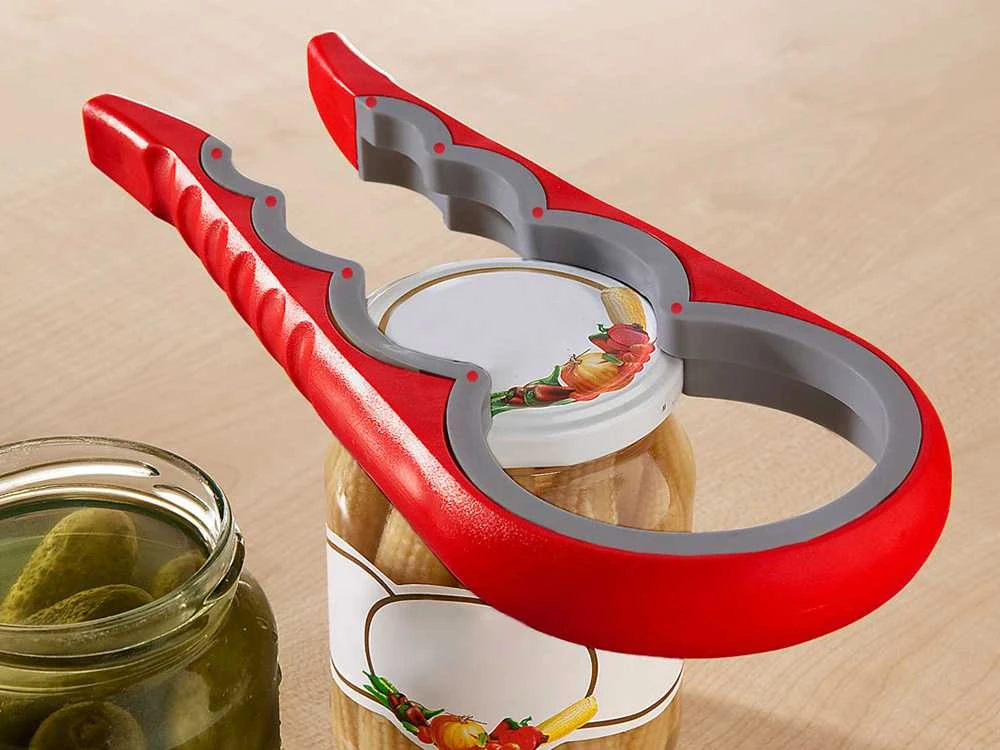 Universalus 4-in-1 stiklainio ir butelio atidarytuvas 22,5 cm