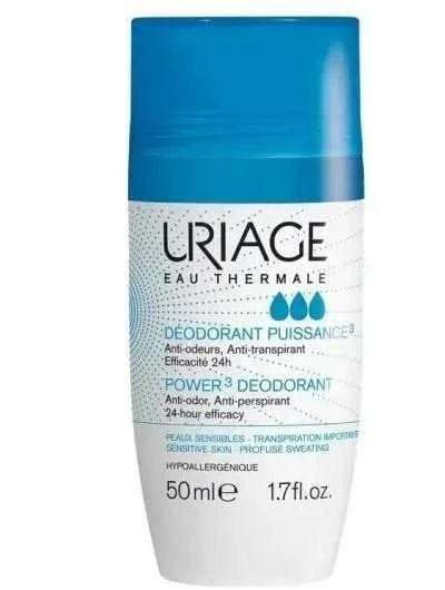 Uriage Gentle Deodorant Švelnus rutulinis dezodorantas be aliuminio, 50 ml