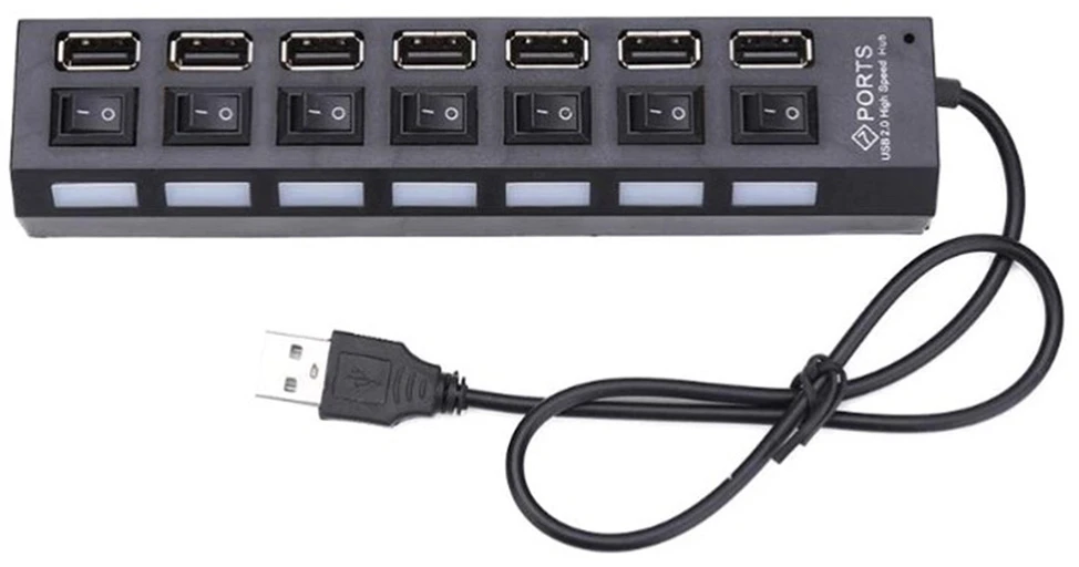 Fusion USB šakotuvas 7 portų 2.0