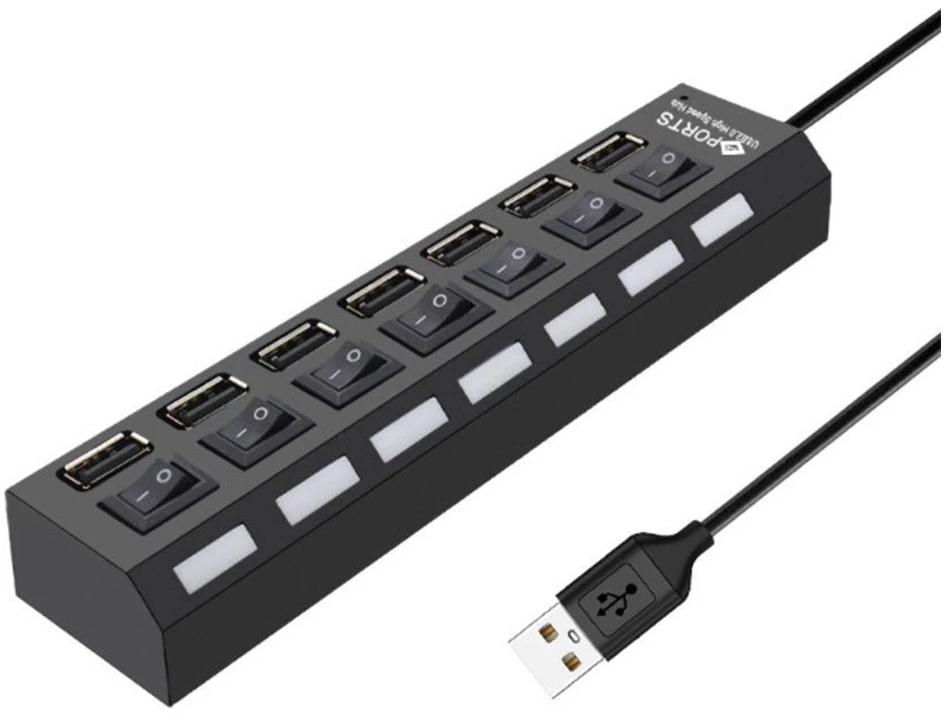 Fusion USB šakotuvas 7 portų 2.0