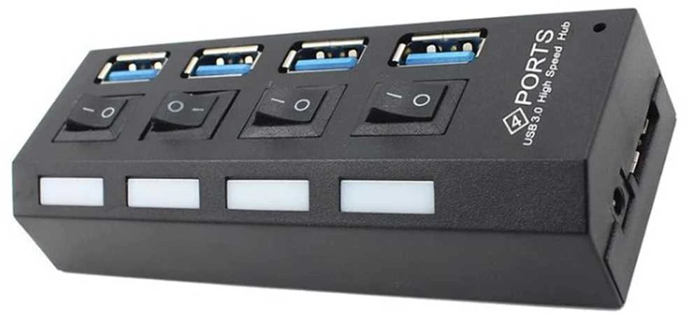 Fusion USB šakotuvas 4x USB 3.0 juodas