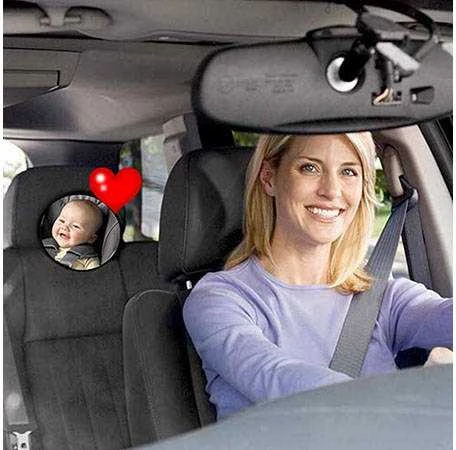 Veidrodėlis vaikui stebėti automobilyje, 360° kampu, 19 cm