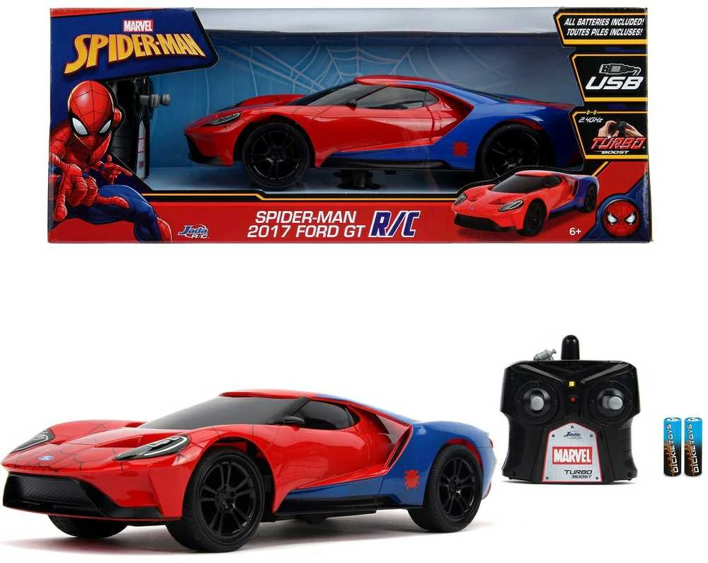 Dickie Valgo „Marvel Spiderman Ford GT RC 1:16“ nuotoliniu valdomu automobiliu