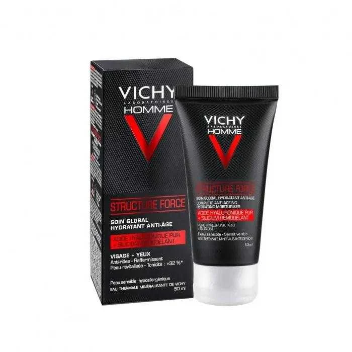 Veido kremas vyrams Vichy Homme Structure Force Anti-Aging Hydrating Sensitive Skin 50ml