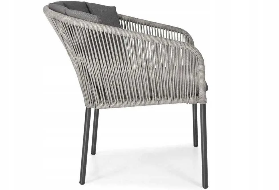 Victoriar Sodo Kėdė – Pilka su Pagalve, 59 × 60 × 92 cm