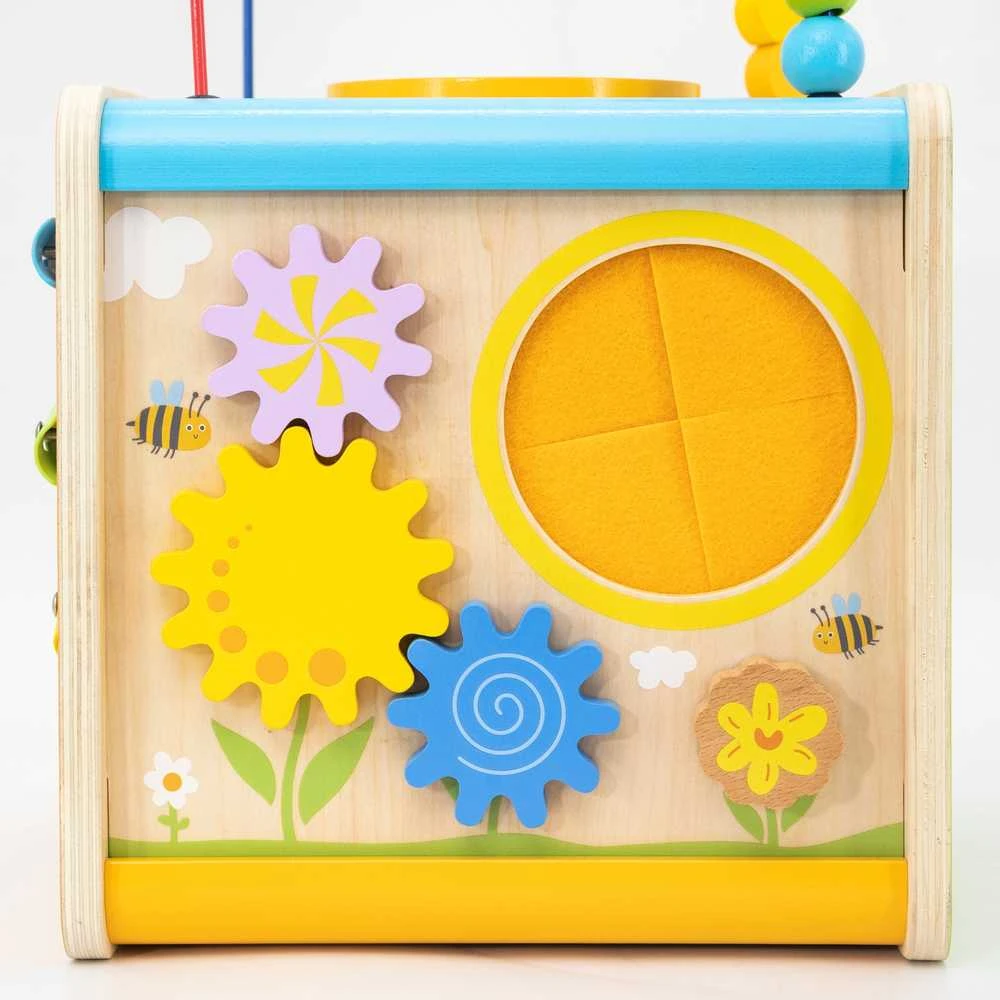 Viga Toys Viga edukacinė medinė kubelių užduočių dėžė 5in1