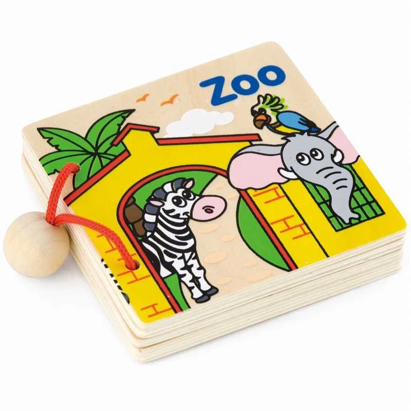 Viga Toys Viga Medinė Knygutė 1 vnt. - spalvų ir anglų kalbos mokymasis
