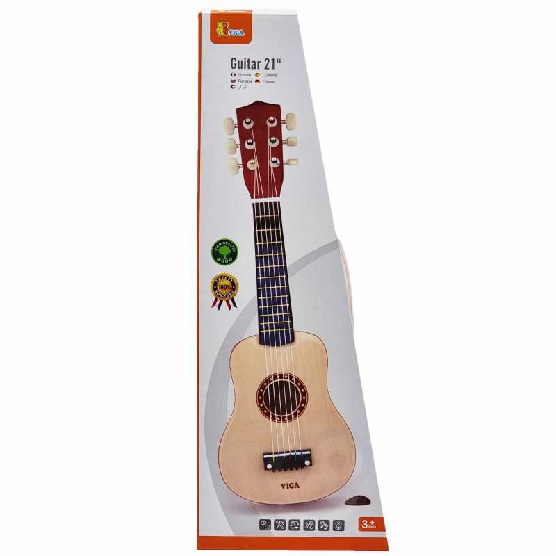 Viga Akustinė gitara vaikams 21 colio 6 stygų natūrali