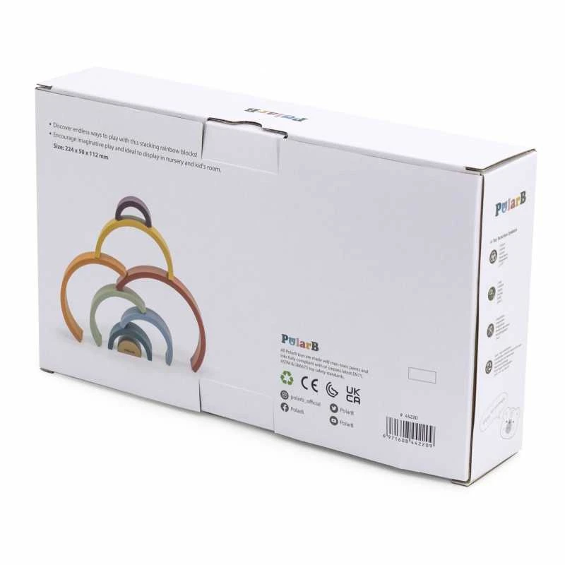 Viga Toys VIGA Medinė Tęcza Dėlionė Klockai Montessori