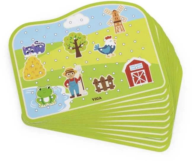„Viga“ mediniai žibintų tarpininkai gyvūnai Montessori ūkyje