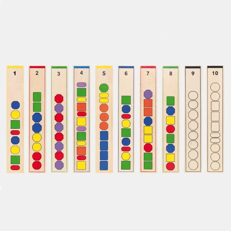 Viga medinis edinis žaidimas loginis karoliukai 104 Montessori elementai