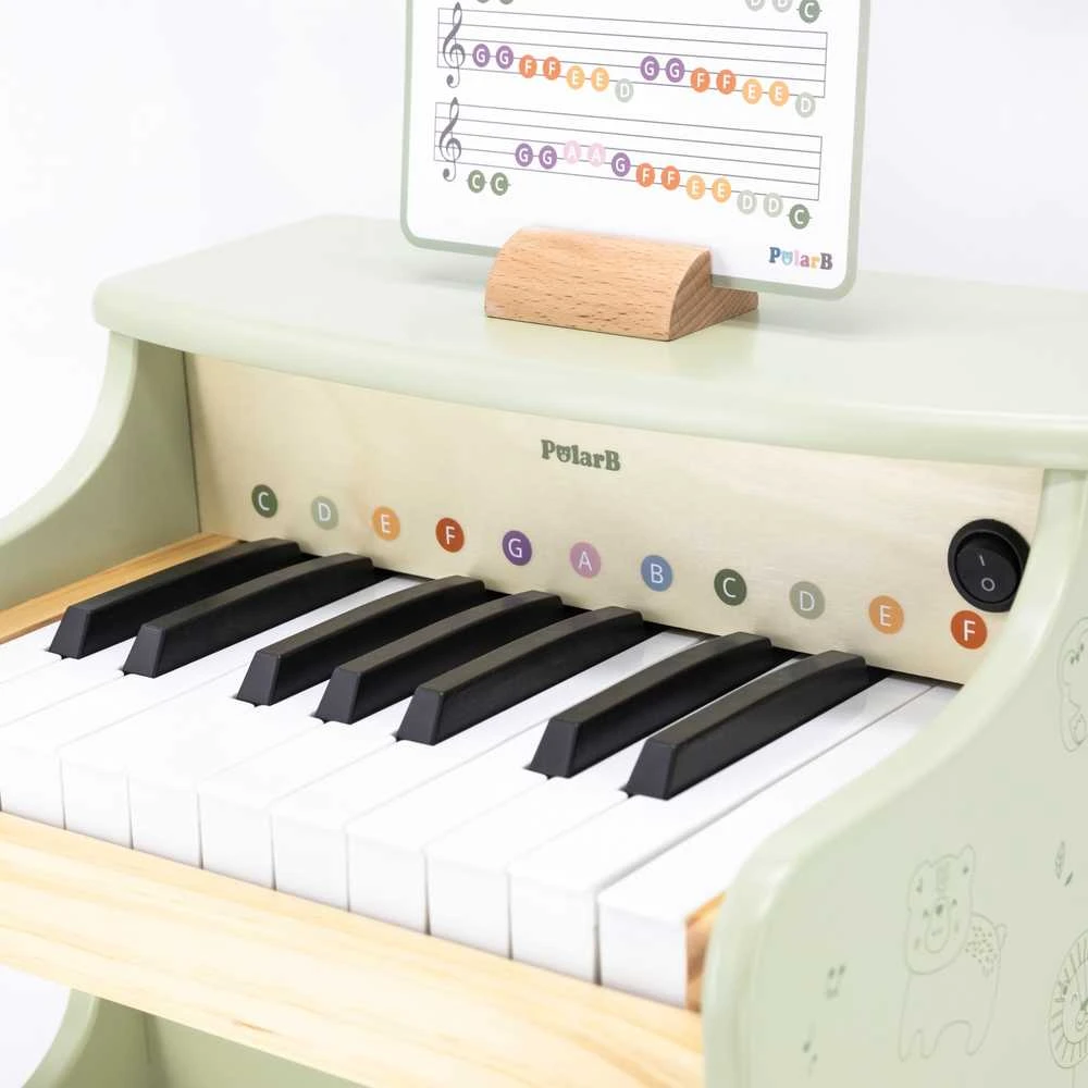 Vaikiškas medinis pianinas VIGA žalias