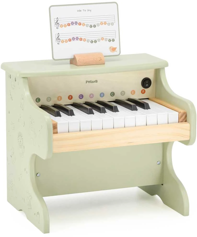 Vaikiškas medinis pianinas VIGA žalias