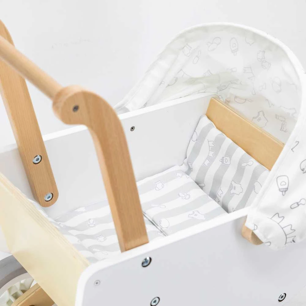 Viga Toys VIGA 44719 Medinis lėlių vežimėlis su gondola
