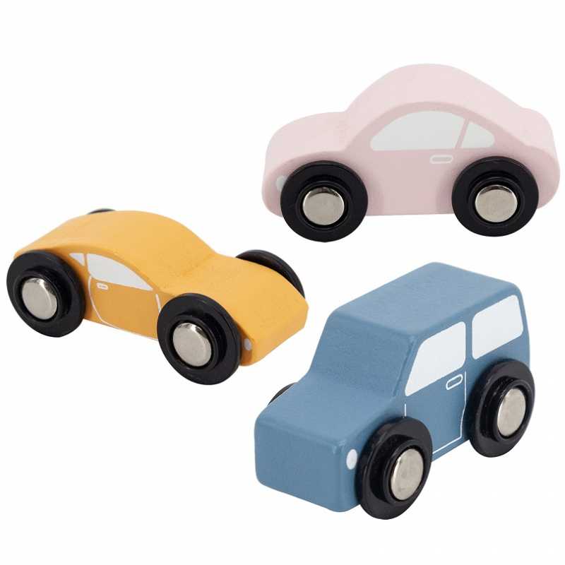 VIGA Medinė automobilių pervežimo priemonė su automobiliukais