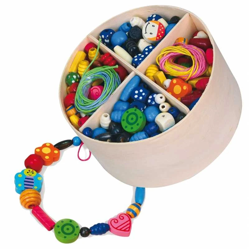 Viga New Classic Toys Įvairiaspalvių karoliukų rinkinys