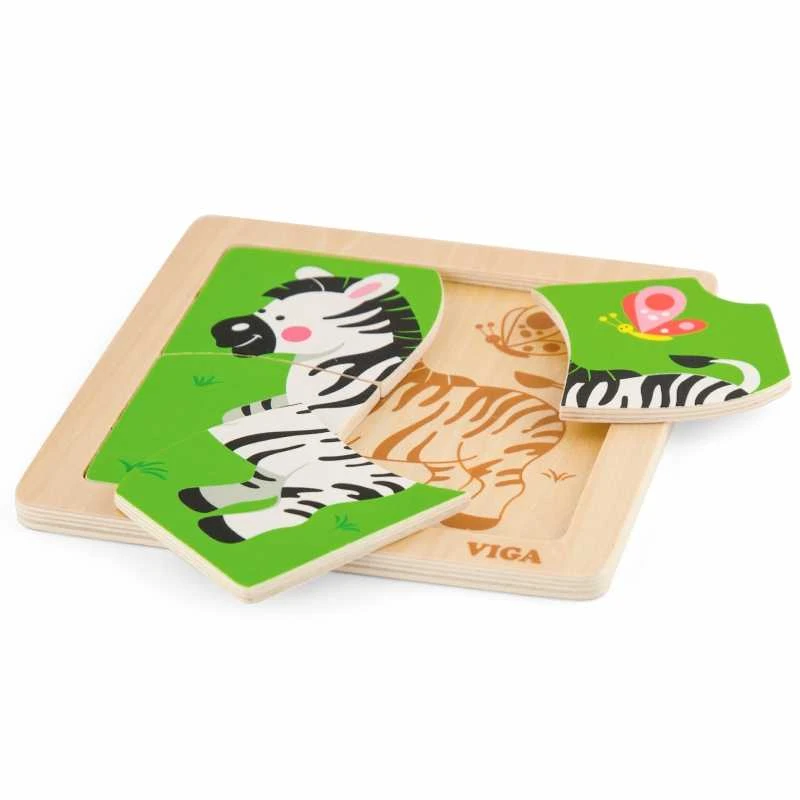 Viga Dėlionė 4 vnt. - Zebras