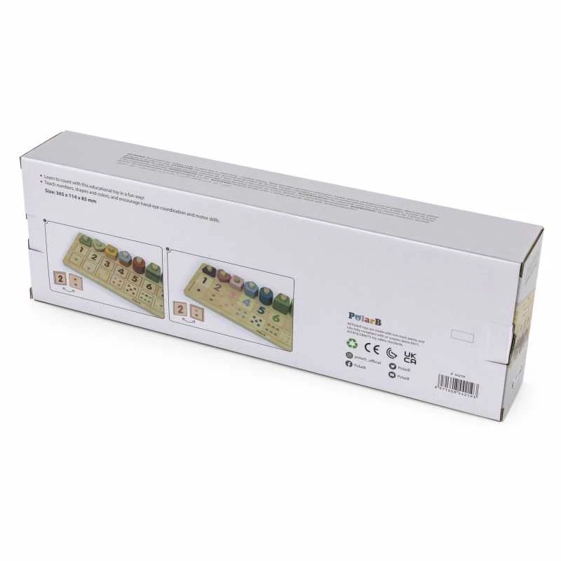 Dėlionė Viga Toys „Viga Polarb“ medinis „Abacus Sorter“ mokymosi numeriai Montessori