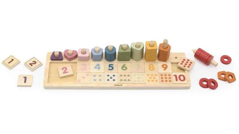 Dėlionė Viga Toys „Viga Polarb“ medinis „Abacus Sorter“ mokymosi numeriai Montessori