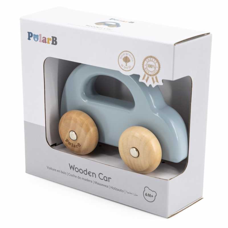 VIGA Medinis Stumdomas Automobilis Mėlynas