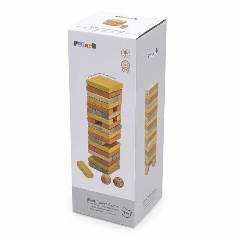 Viga Toys „Viga Polarb“ medinis žaidimų bokšto dėlionė