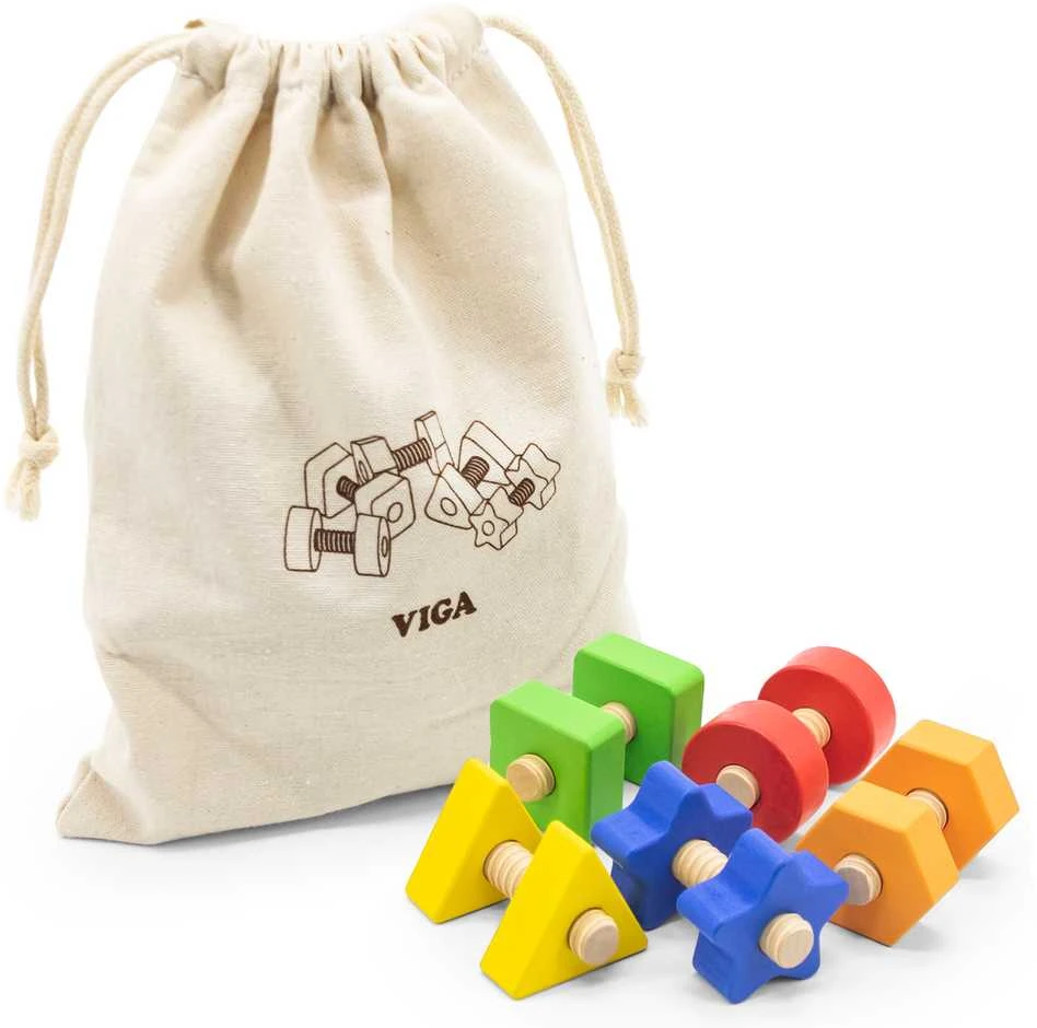 Viga Toys Veržlės ir varžtai“, VIGA rankų miklumą lavinantis žaislas