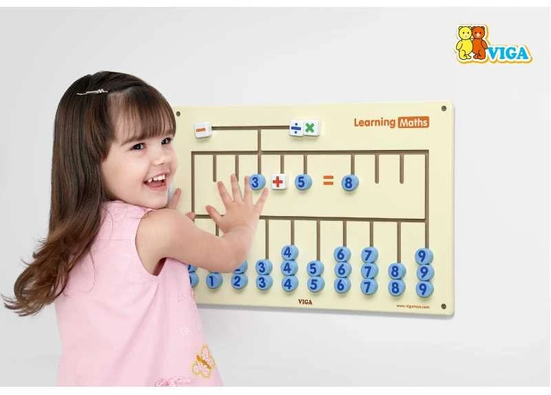 VIGA Sensoryinė lentelė mokymuisi skaičiuoti Montessori, FSC sertifikatas