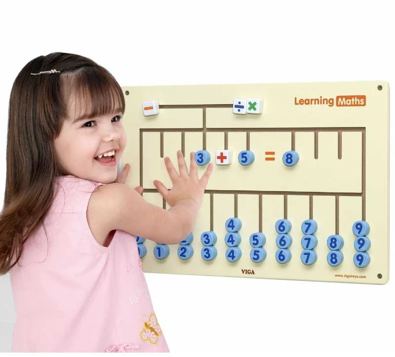 VIGA Sensoryinė lentelė mokymuisi skaičiuoti Montessori, FSC sertifikatas