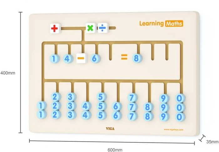 VIGA Sensoryinė lentelė mokymuisi skaičiuoti Montessori, FSC sertifikatas
